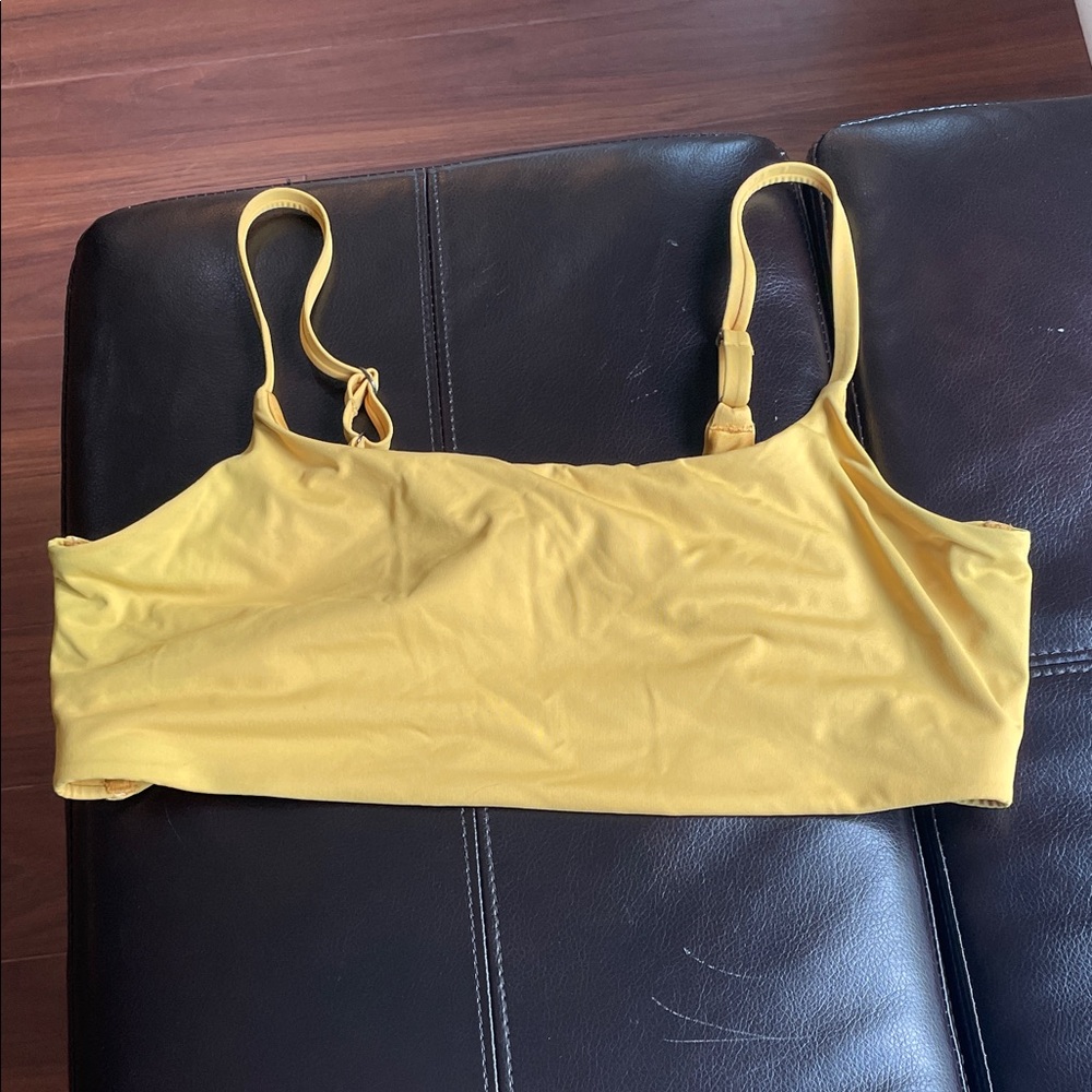 Athleta Yellow Strappy SwimTop XL